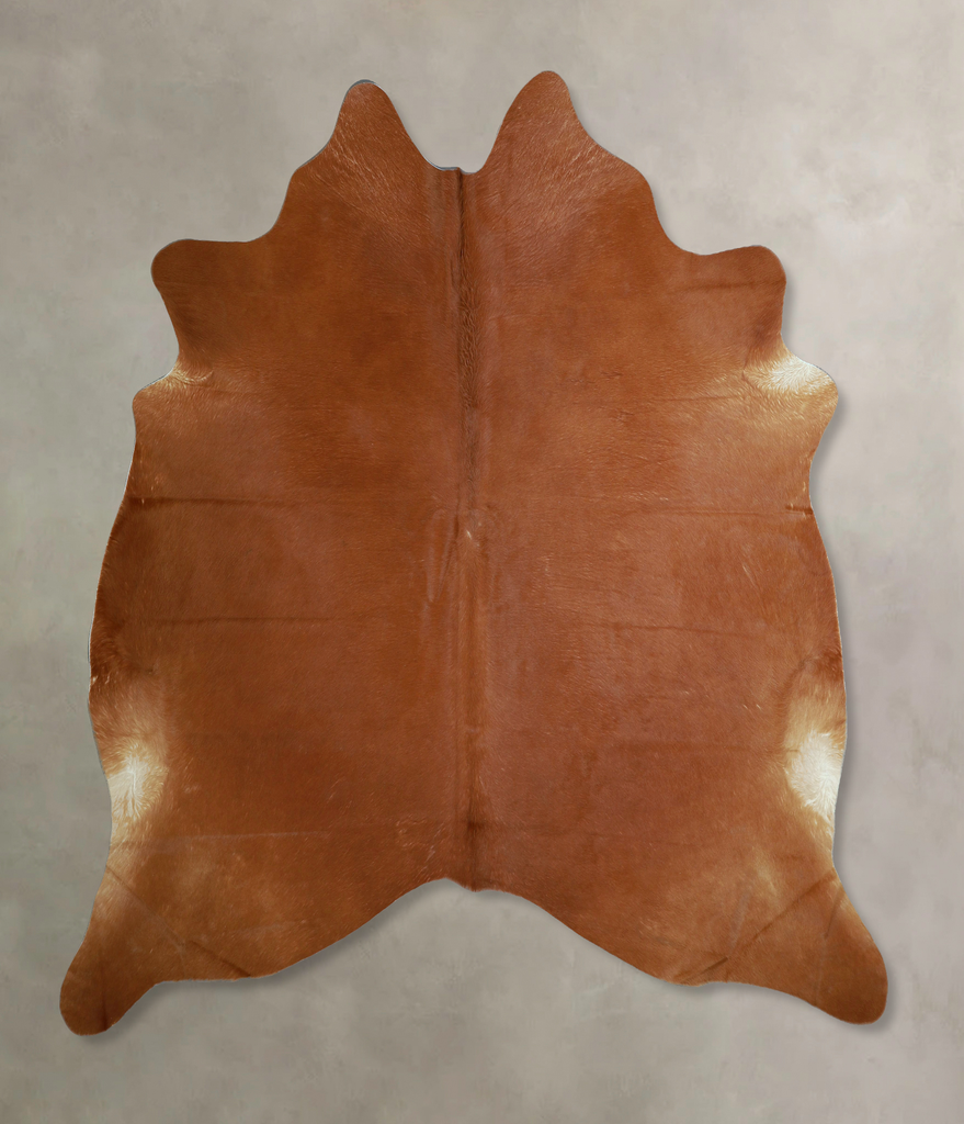 Solid Brown XX-Large Brazilian Cowhide Rug 7'9"H x 7'4"W #A44716 by Hudson Hides