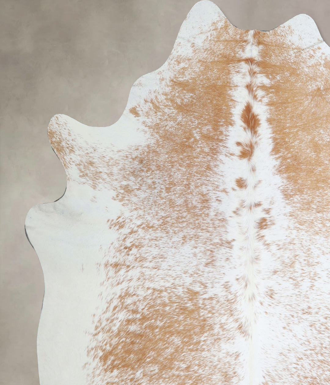 Beige and White X-Large Brazilian Cowhide Rug 7'0"H x 6'7"W #A44717 by