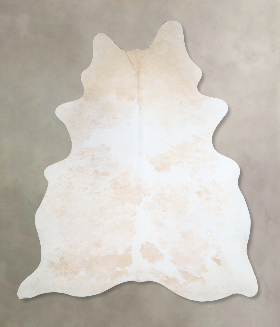 Beige and White X-Large Brazilian Cowhide Rug 7'8"H x 6'2"W #A44720 by