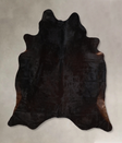 Solid Black X-Large Brazilian Cowhide Rug 7'1"H x 6'3"W #A44722 by Hudson Hides