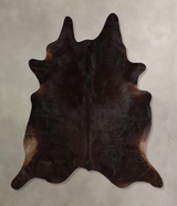 Solid Black X-Large Brazilian Cowhide Rug 7'5"H x 6'5"W #A44723 by Hudson Hides
