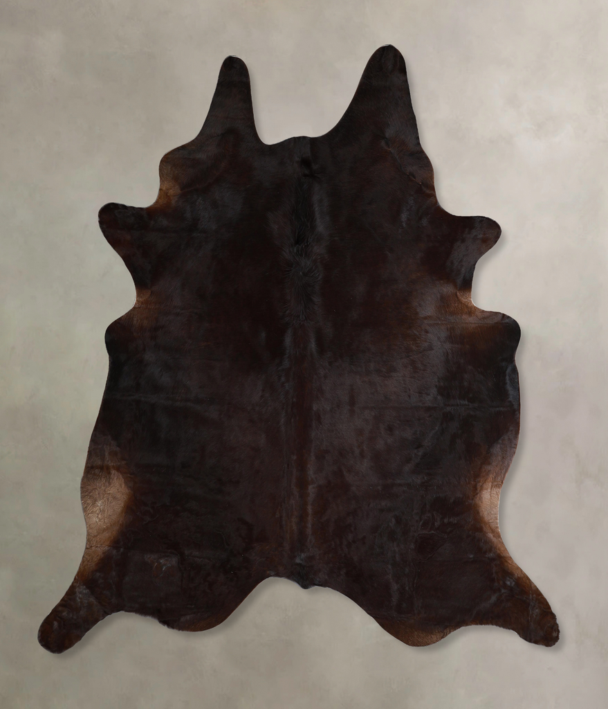 Solid Black X-Large Brazilian Cowhide Rug 7'5"H x 6'5"W #A44723 by Hudson Hides