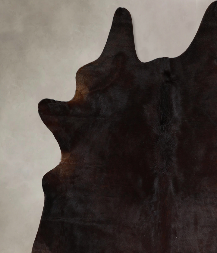 Solid Black X-Large Brazilian Cowhide Rug 7'5"H x 6'5"W #A44723 by Hudson Hides