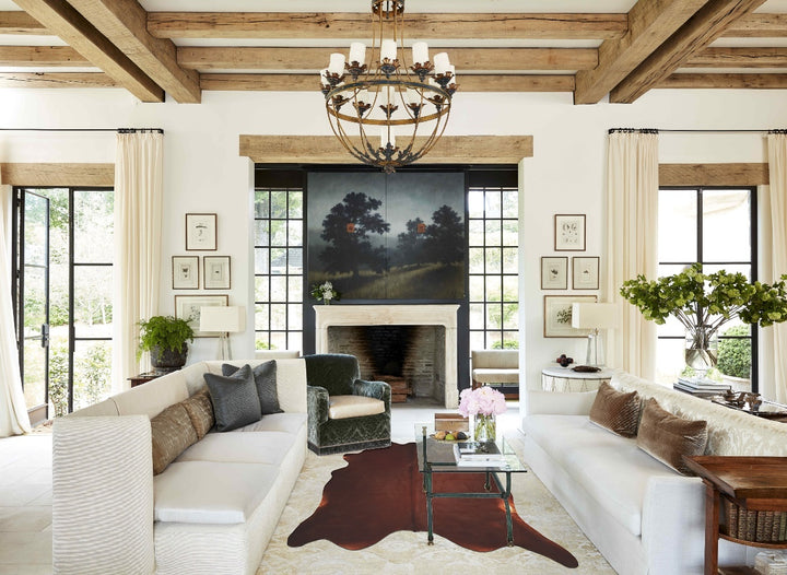 Solid Brown X-Large Brazilian Cowhide Rug 6'10"H x 6'8"W #A44733 by Hudson Hides