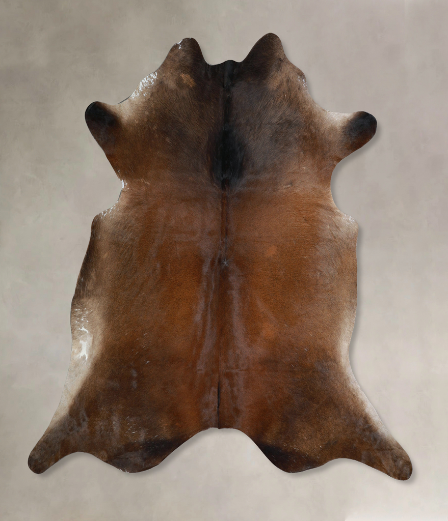 Chocolate X-Large Brazilian Cowhide Rug 6'10"H x 6'10"W #A44735 by Hudson Hides
