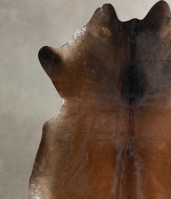 Chocolate X-Large Brazilian Cowhide Rug 6'10"H x 6'10"W #A44735 by Hudson Hides