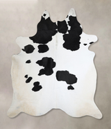 Black and White XX-Large Brazilian Cowhide Rug 8'8"H x 7'0"W #A44742 by Hudson Hides