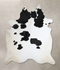 Black and White XX-Large Brazilian Cowhide Rug 8'8