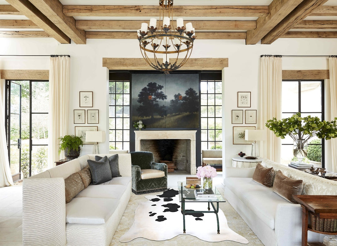 Black and White XX-Large Brazilian Cowhide Rug 8'8"H x 7'0"W #A44742 b