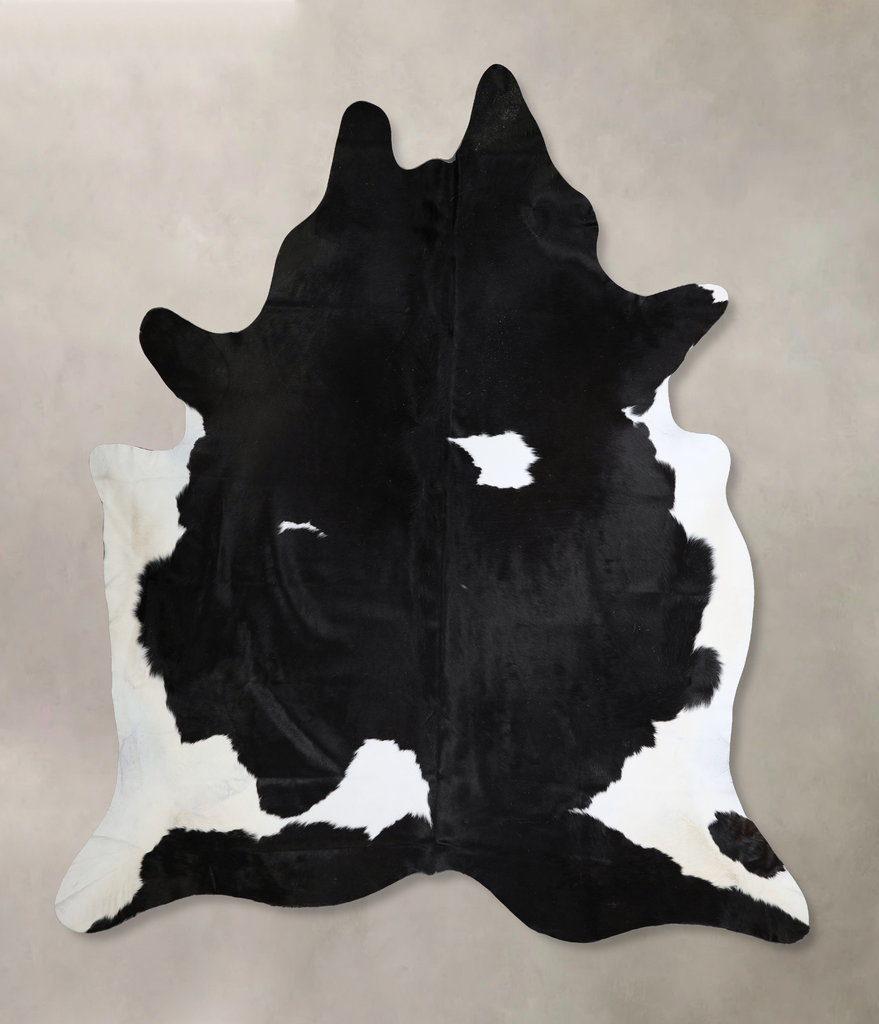 Black and White XX-Large Brazilian Cowhide Rug 8'9"H x 7'8"W #A44745 by Hudson Hides