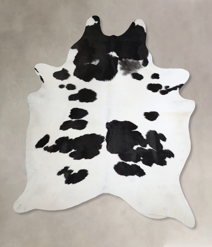 Black and White XX-Large Brazilian Cowhide Rug 8'9"H x 6'8"W #A44746 by Hudson Hides