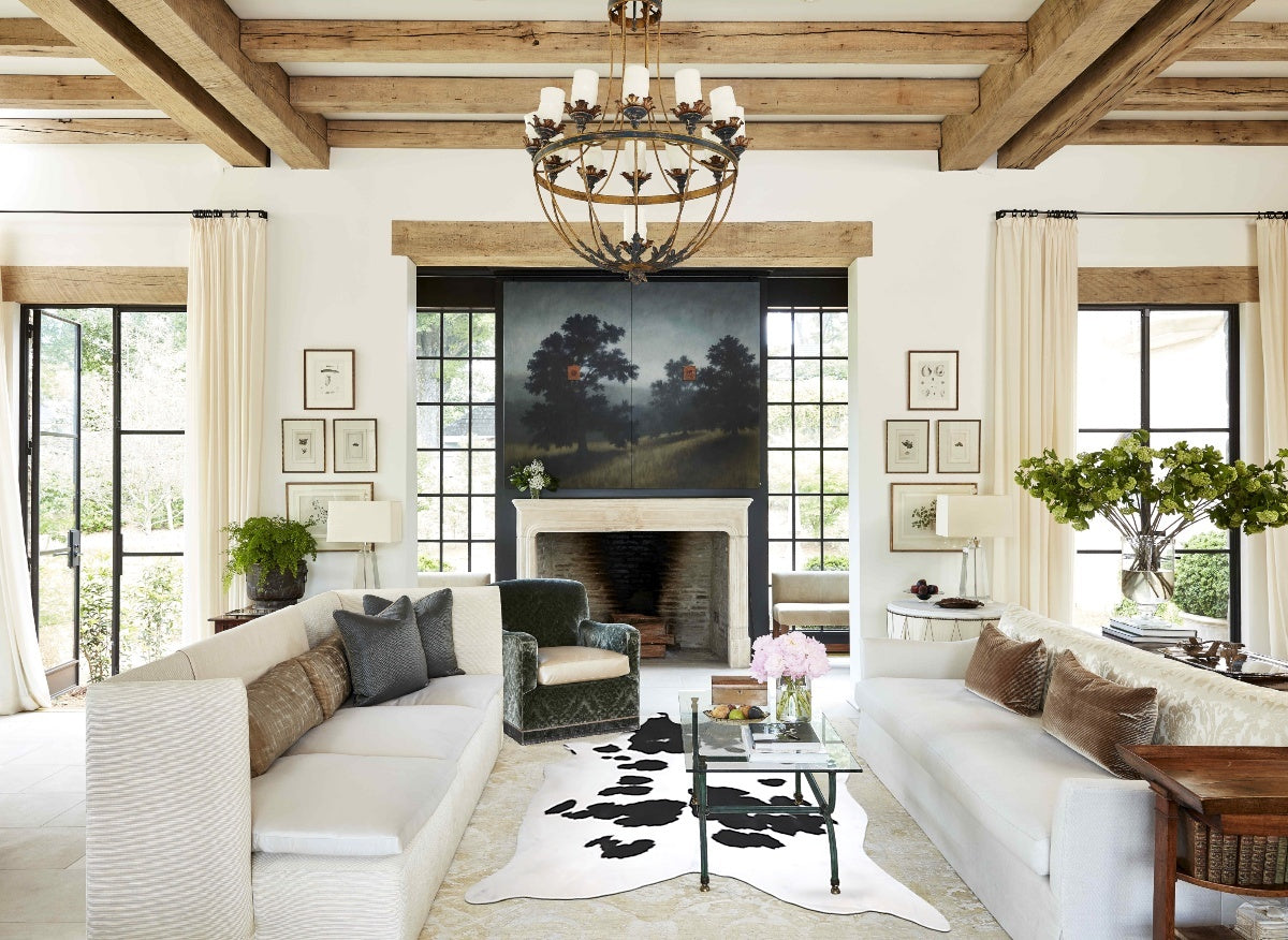 Black and White XX-Large Brazilian Cowhide Rug 8'9"H x 6'8"W #A44746 by Hudson Hides