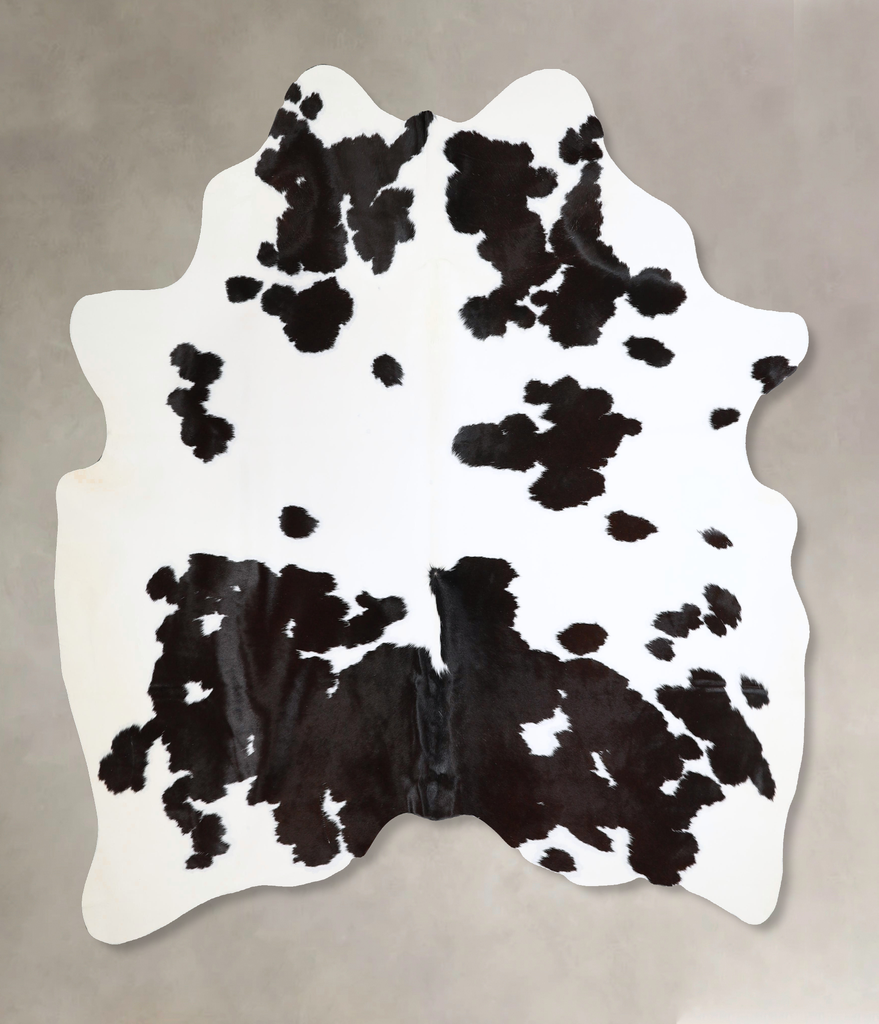 Black and White X-Large Brazilian Cowhide Rug 7'0"H x 6'2"W #A44749 by Hudson Hides