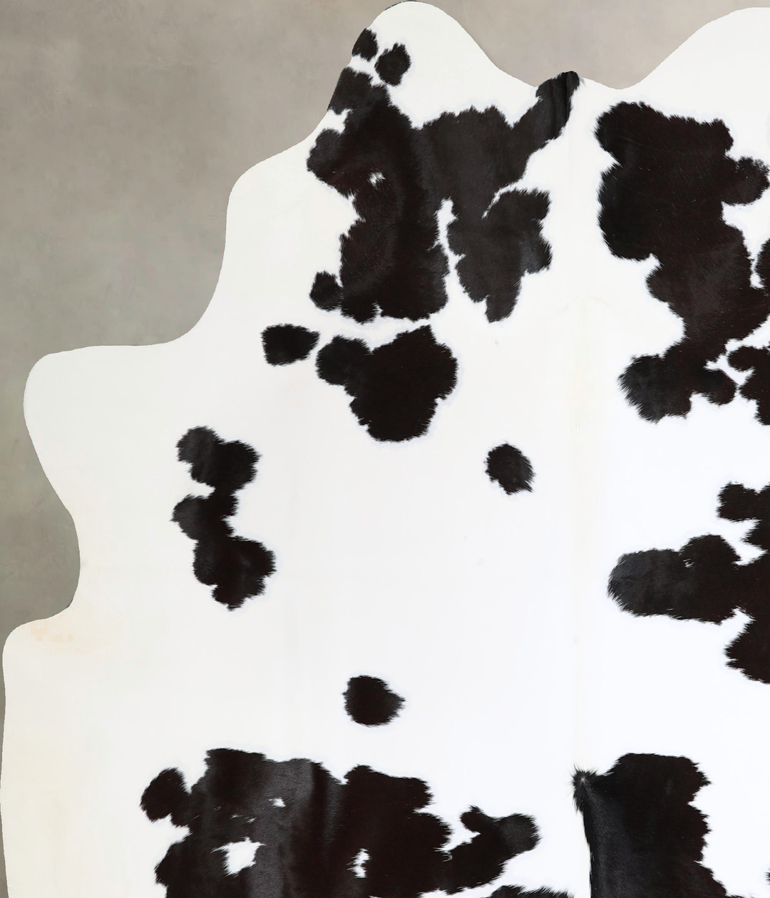 Black and White X-Large Brazilian Cowhide Rug 7'0"H x 6'2"W #A44749 by