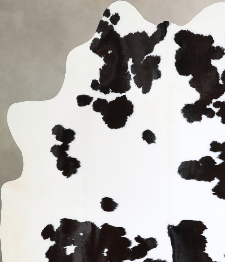 Black and White X-Large Brazilian Cowhide Rug 7'0"H x 6'2"W #A44749 by Hudson Hides