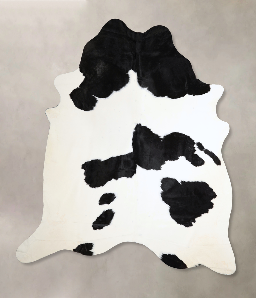 Black and White XX-Large Brazilian Cowhide Rug 8'1"H x 7'0"W #A44750 by Hudson Hides