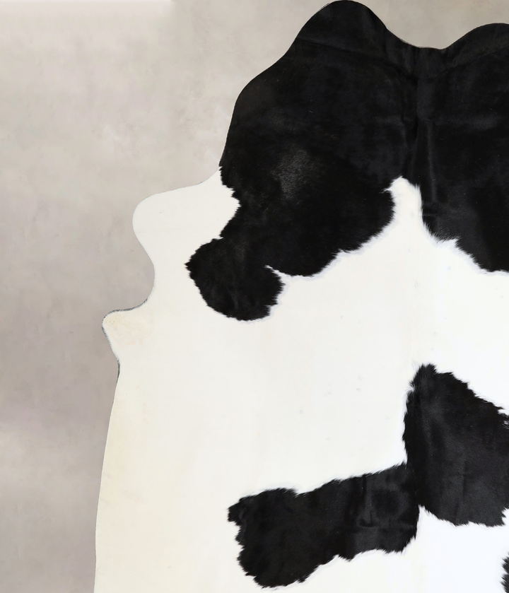 Black and White XX-Large Brazilian Cowhide Rug 8'1"H x 7'0"W #A44750 by Hudson Hides