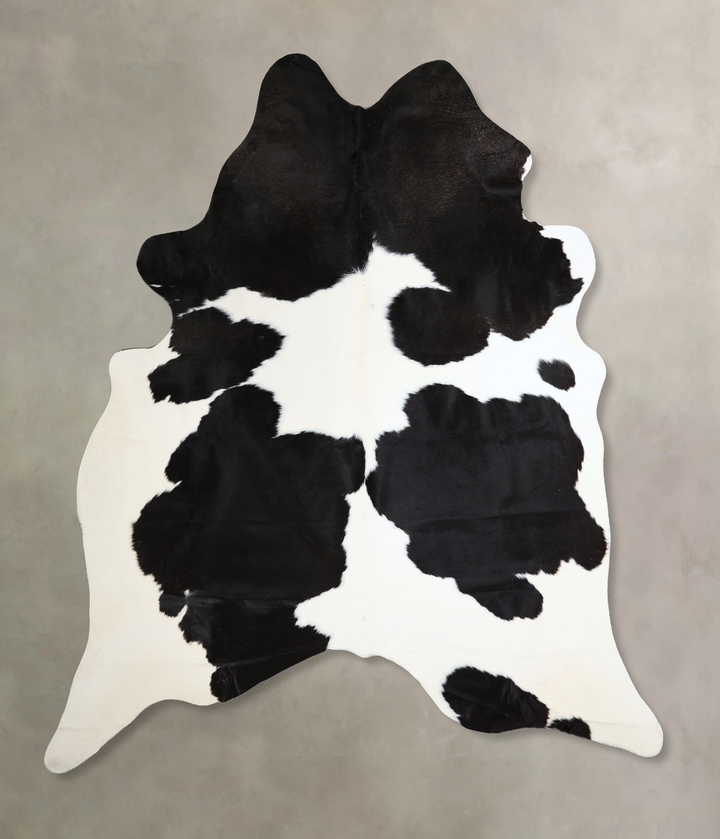 Black and White XX-Large Brazilian Cowhide Rug 8'0"H x 6'11"W #A44751 by Hudson Hides