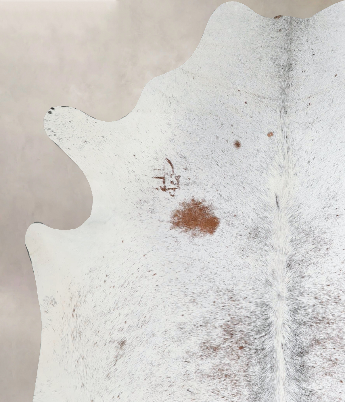 Salt and Pepper Brown Large Brazilian Cowhide Rug 6'7"H x 5'6"W #A44759 by Hudson Hides