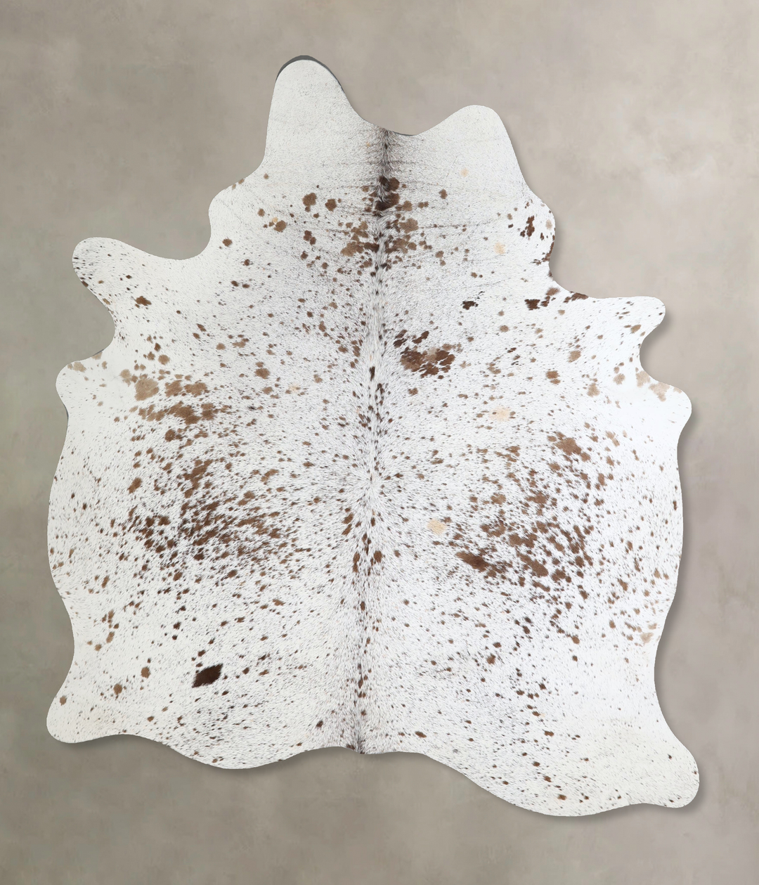 Salt and Pepper Brown Large Brazilian Cowhide Rug 6'11"H x 5'4"W #A447