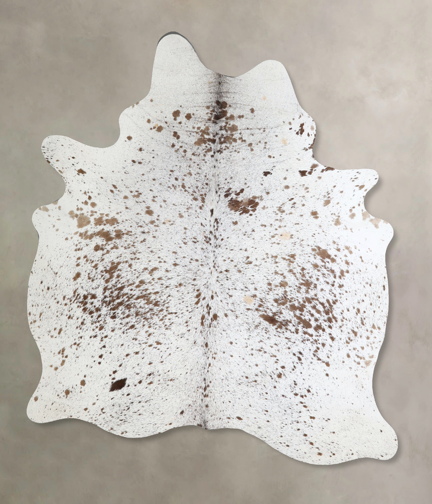 Salt and Pepper Brown Large Brazilian Cowhide Rug 6'11"H x 5'4"W #A44760 by Hudson Hides