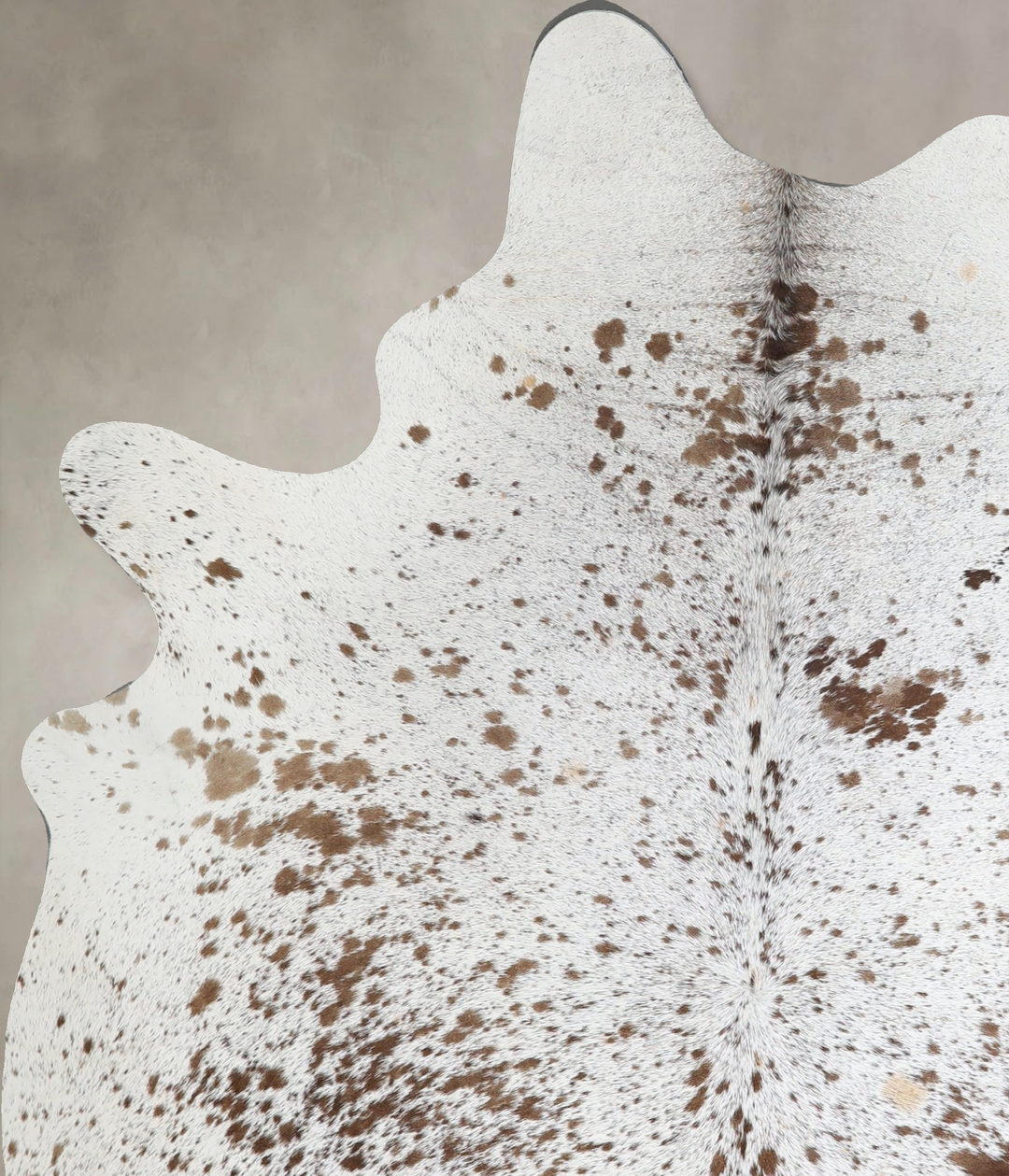 Salt and Pepper Brown Large Brazilian Cowhide Rug 6'11"H x 5'4"W #A447