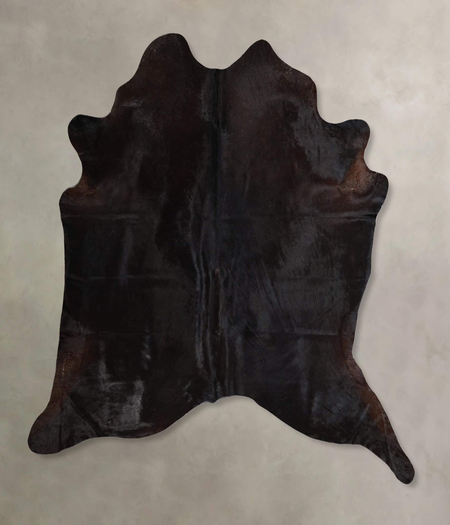 Solid Black Cowhide Rug #A44781