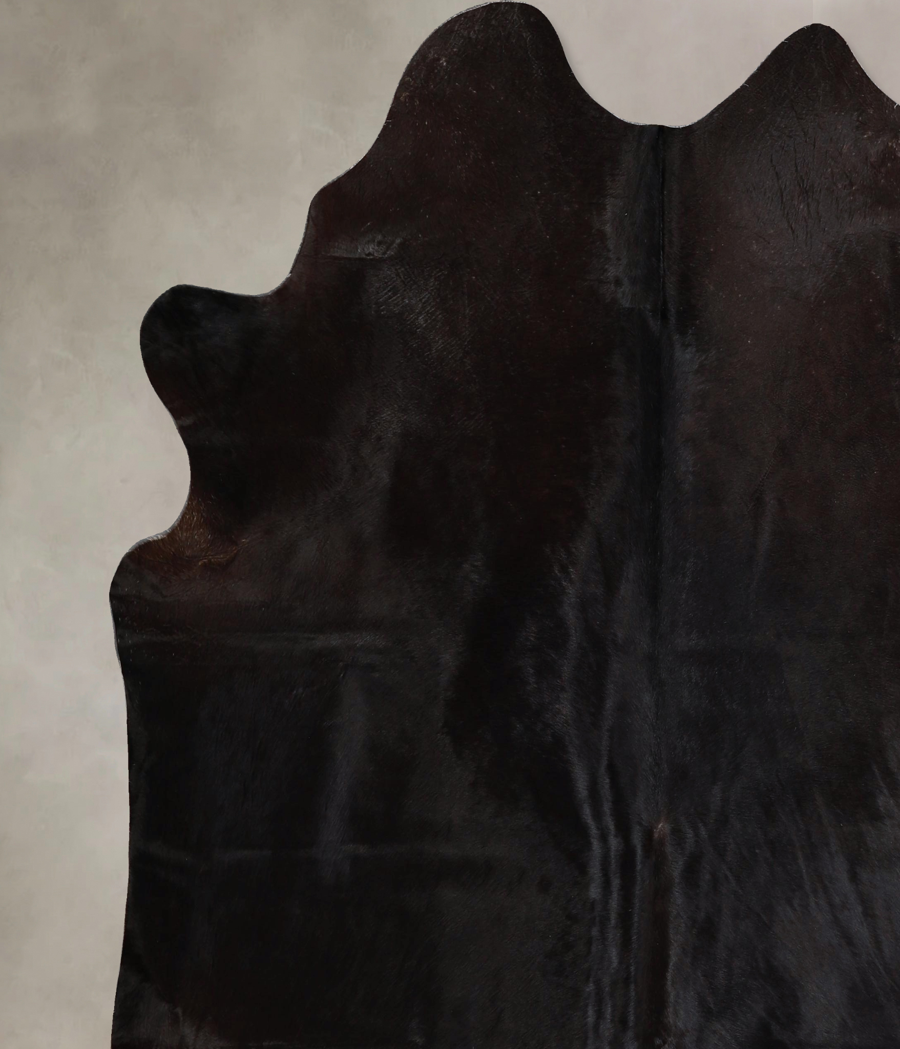 Solid Black Cowhide Rug #A44781