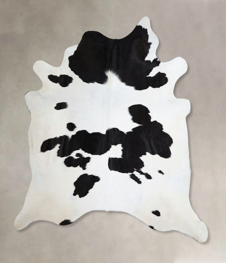 Black and White X-Large Brazilian Cowhide Rug 7'3"H x 6'11"W #A44782 by Hudson Hides