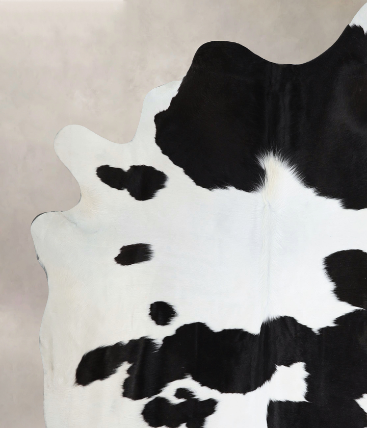 Black and White X-Large Brazilian Cowhide Rug 7'3"H x 6'11"W #A44782 by Hudson Hides