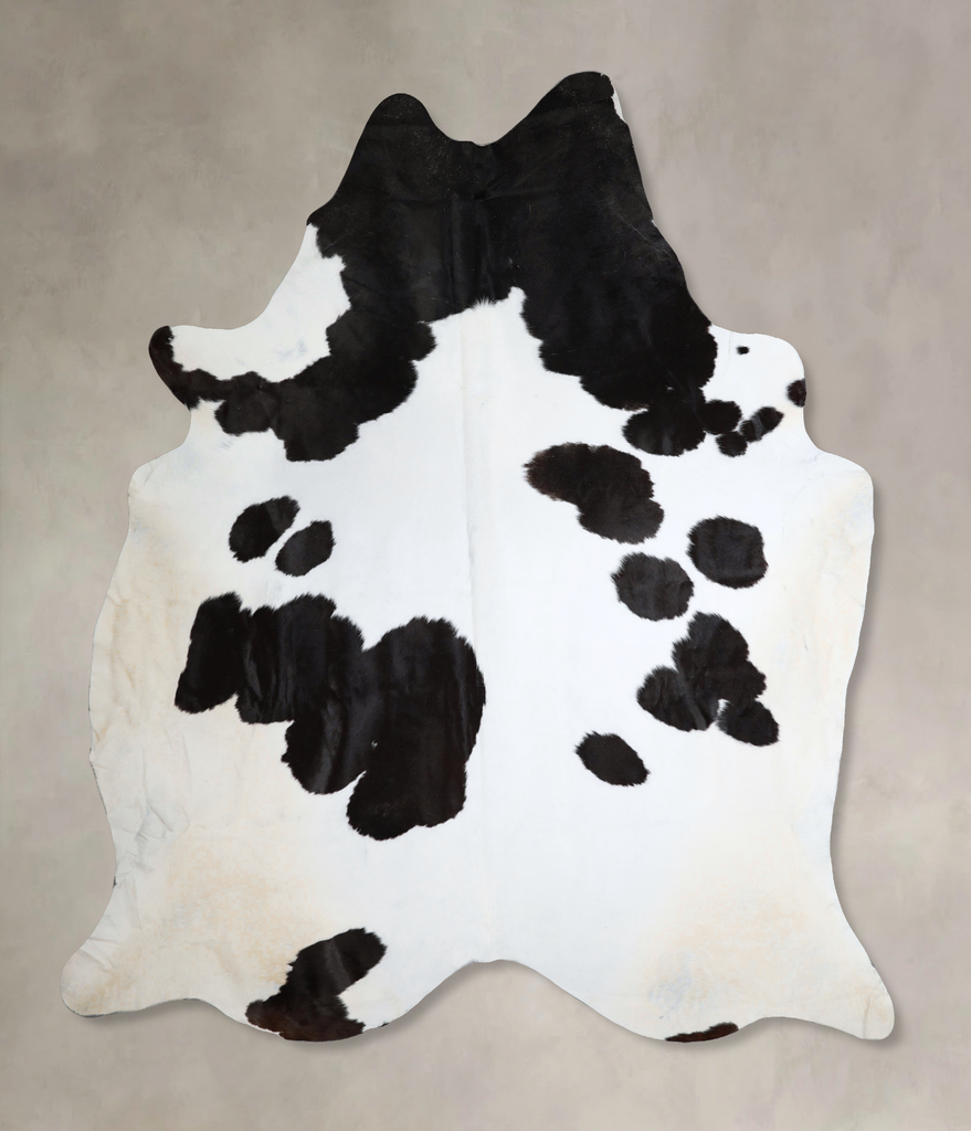 Black and White XX-Large Brazilian Cowhide Rug 8'9"H x 7'4"W #A44783 by Hudson Hides
