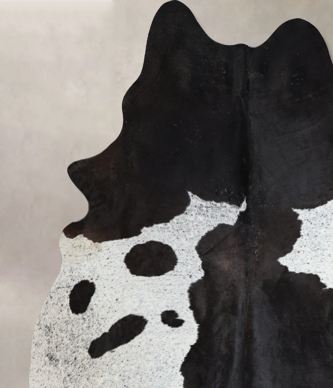 Black and White X-Large Brazilian Cowhide Rug 7'7"H x 6'3"W #A44784 by