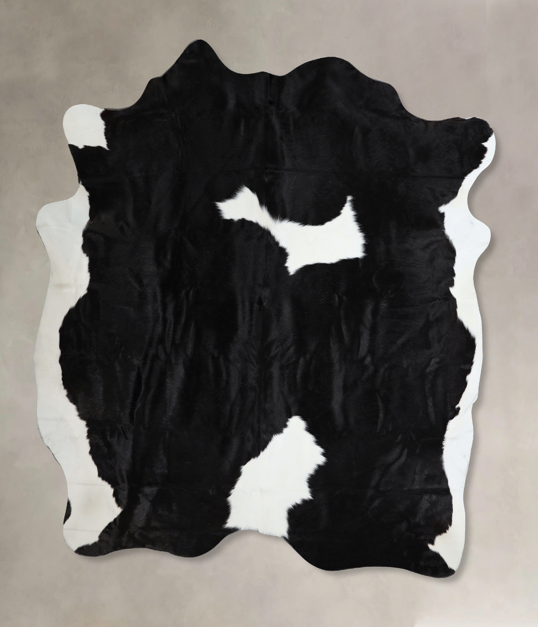 Black and White X-Large Brazilian Cowhide Rug 7'1"H x 6'5"W #A44785 by