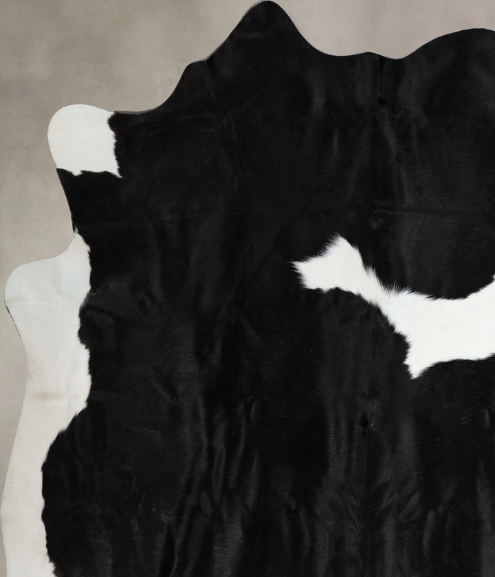 Black and White X-Large Brazilian Cowhide Rug 7'1"H x 6'5"W #A44785 by Hudson Hides