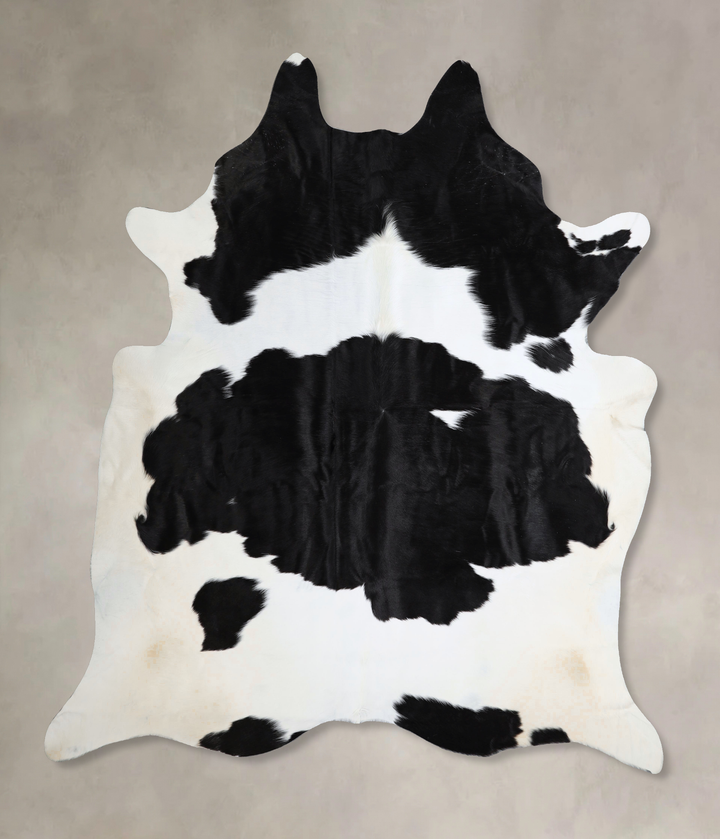 Black and White XX-Large Brazilian Cowhide Rug 7'4"H x 6'10"W #A44786 by Hudson Hides