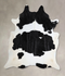 Black and White XX-Large Brazilian Cowhide Rug 7'4