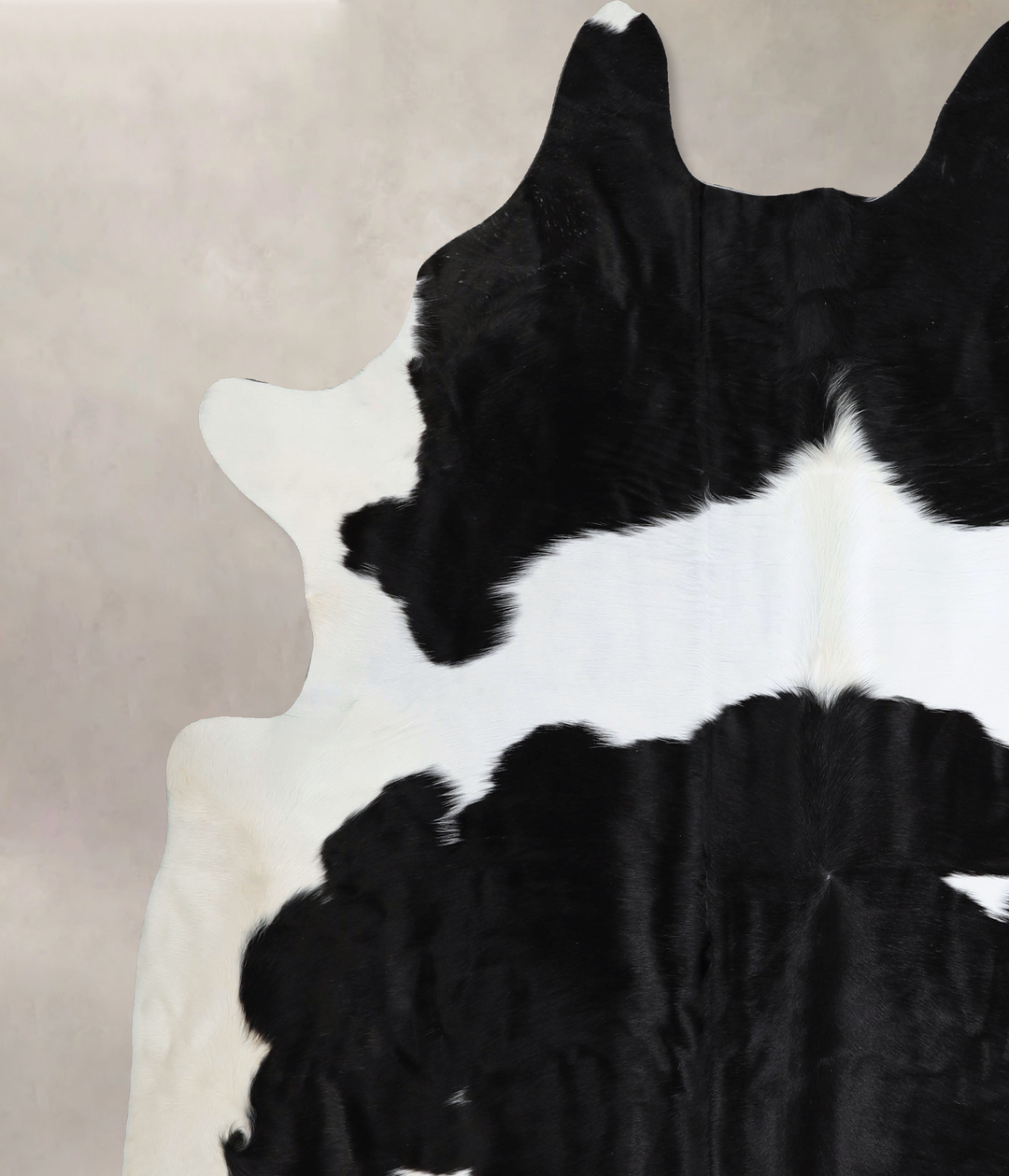 Black and White XX-Large Brazilian Cowhide Rug 7'4"H x 6'10"W #A44786 