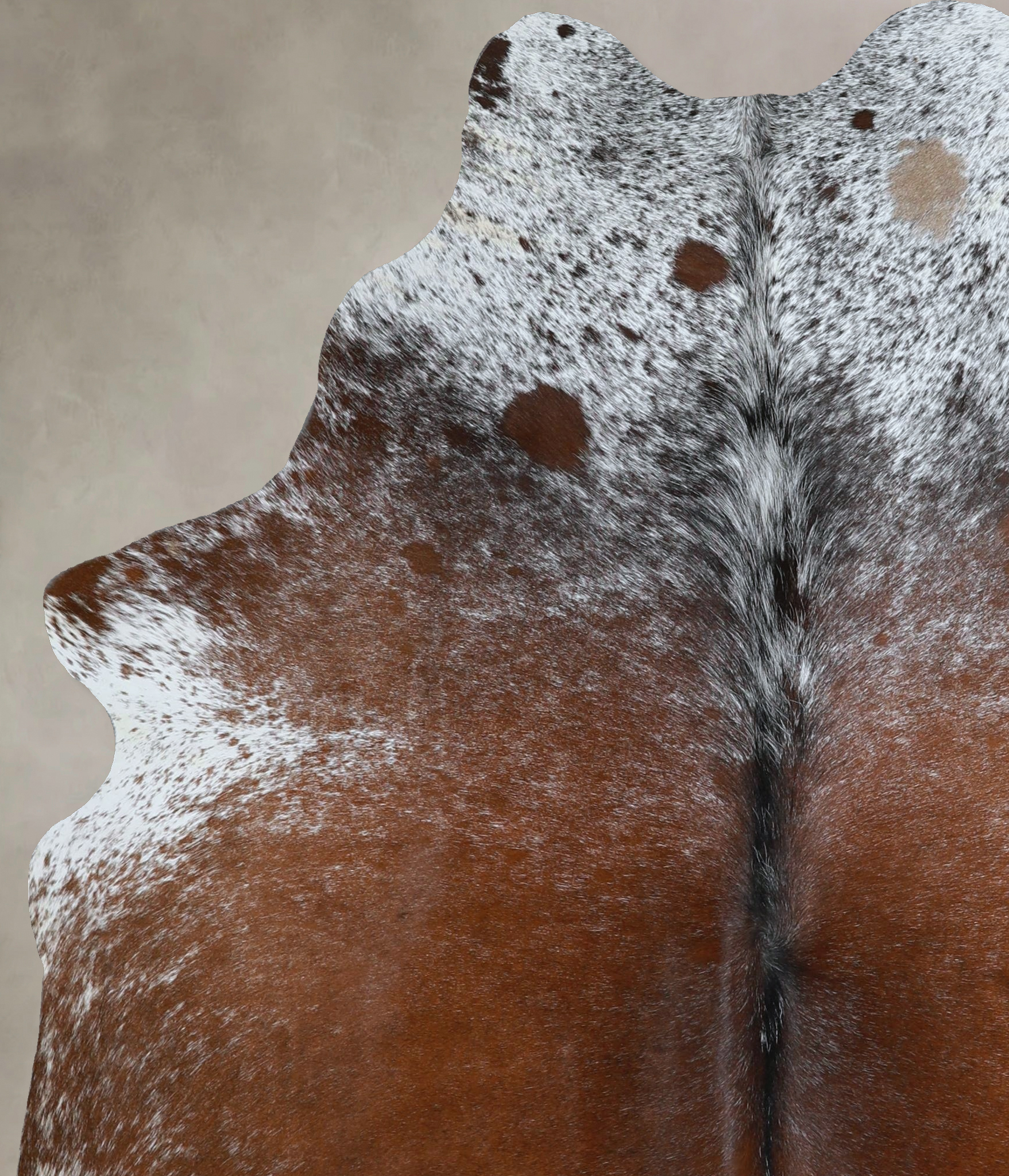 Salt and Pepper Brown Cowhide Rug #A44788
