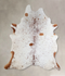 Salt and Pepper Brown X-Large Brazilian Cowhide Rug 7'0