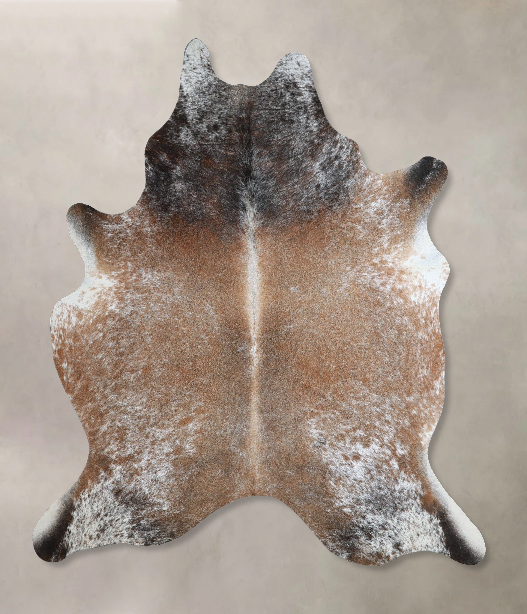 Salt and Pepper Brown Cowhide Rug #A44791