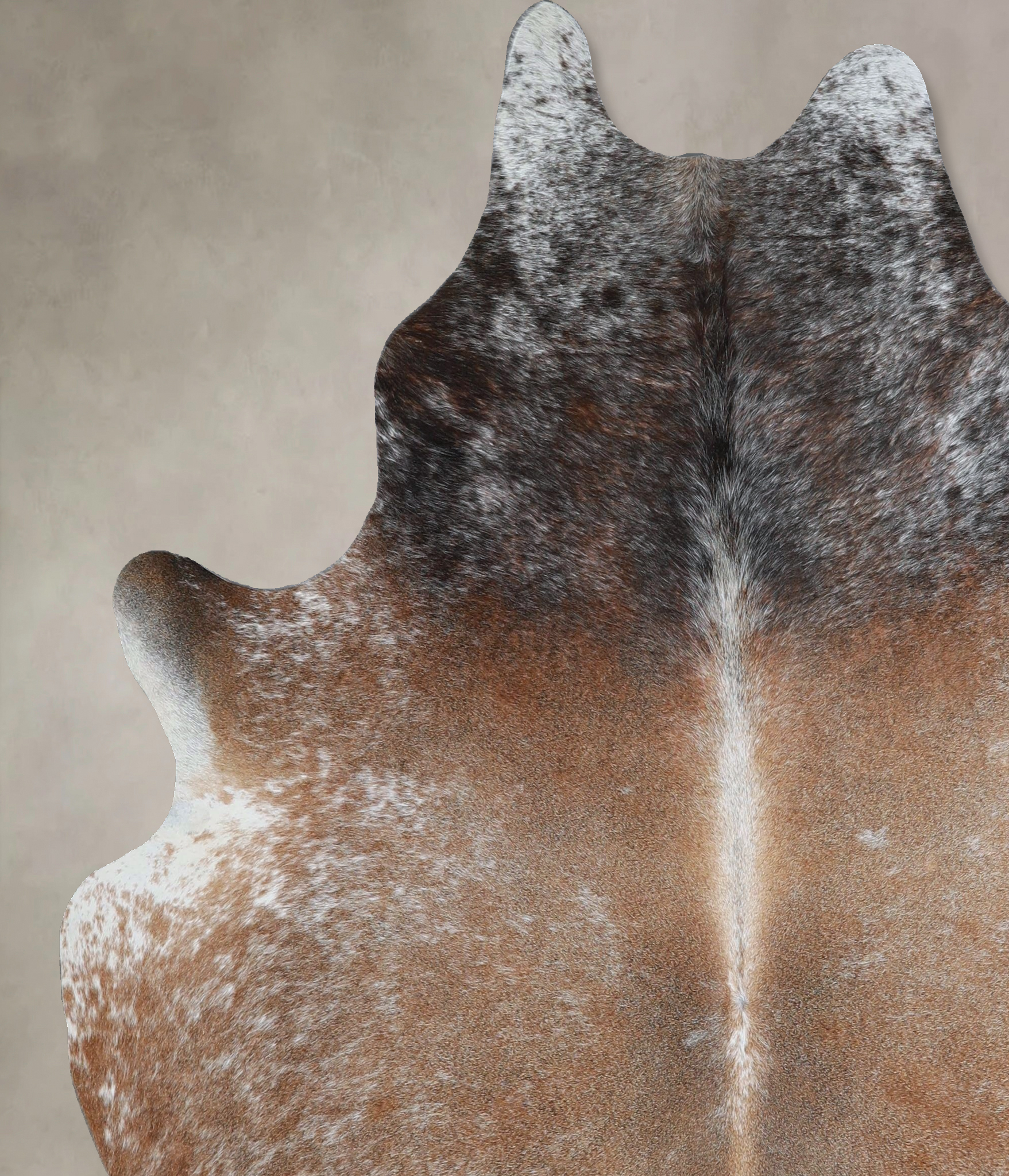 Salt and Pepper Brown Cowhide Rug #A44791