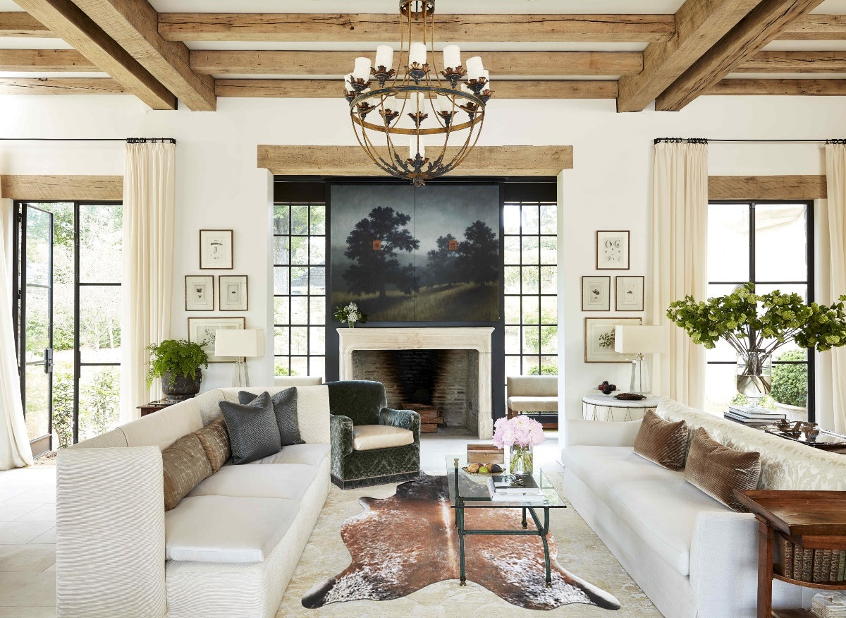 Salt and Pepper Brown Cowhide Rug #A44791
