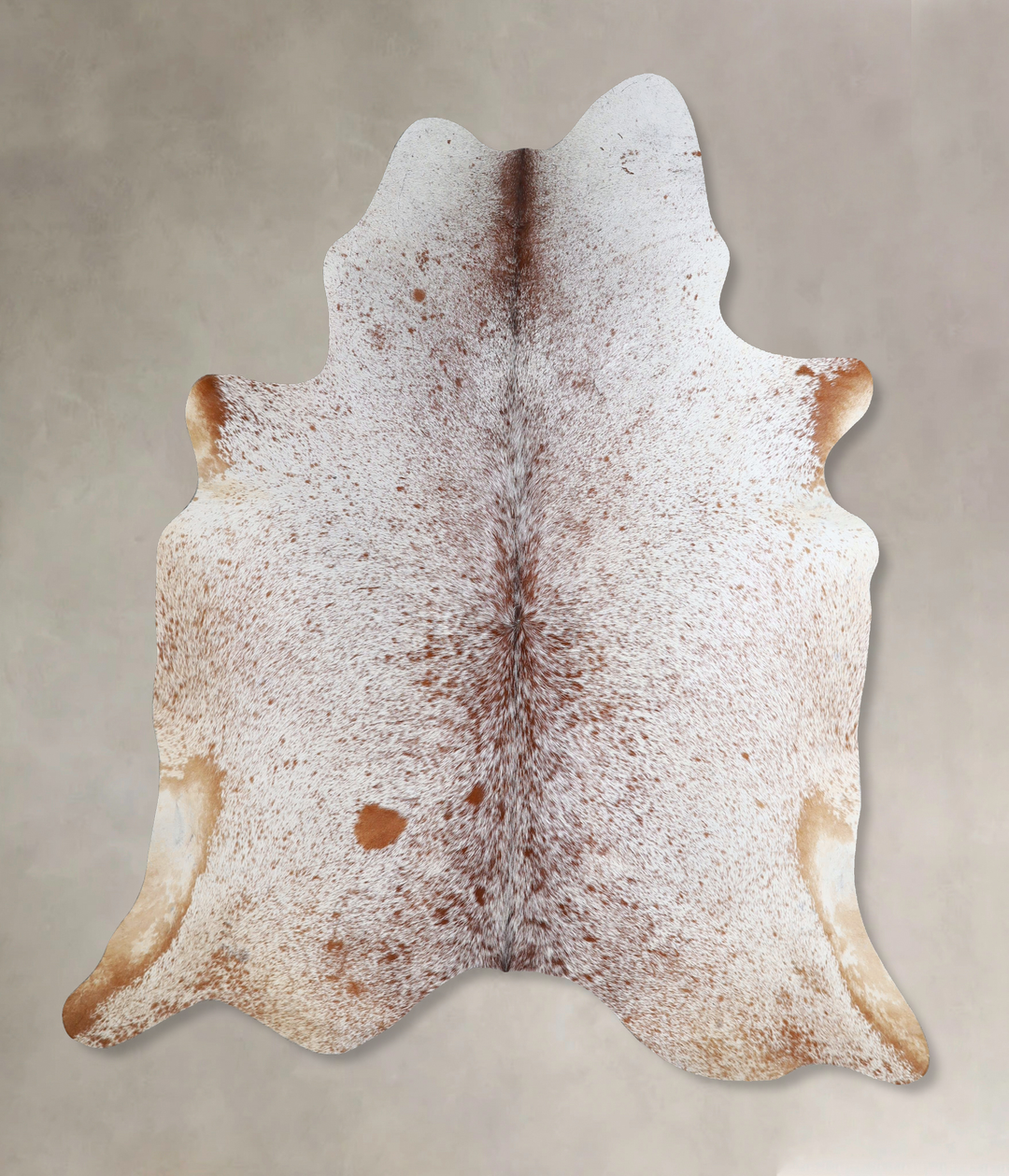 Salt and Pepper Brown X-Large Brazilian Cowhide Rug 6'9"H x 5'11"W #A4