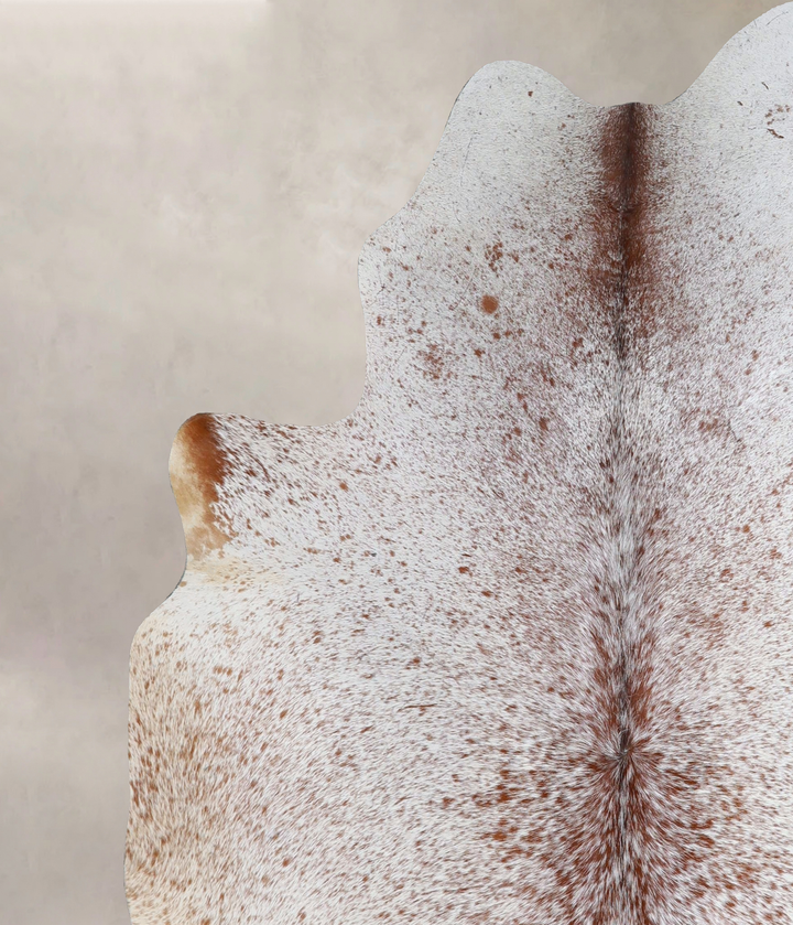 Salt and Pepper Brown X-Large Brazilian Cowhide Rug 6'9"H x 5'11"W #A44797 by Hudson Hides