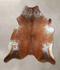 Salt and Pepper Brown X-Large Brazilian Cowhide Rug 6'11
