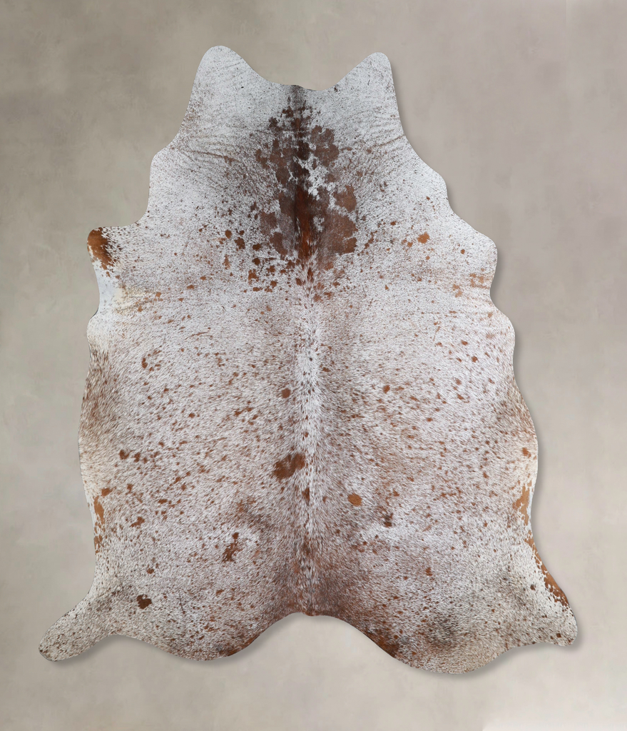 Salt and Pepper Brown Large Brazilian Cowhide Rug 6'6"H x 6'0"W #A44800 by Hudson Hides