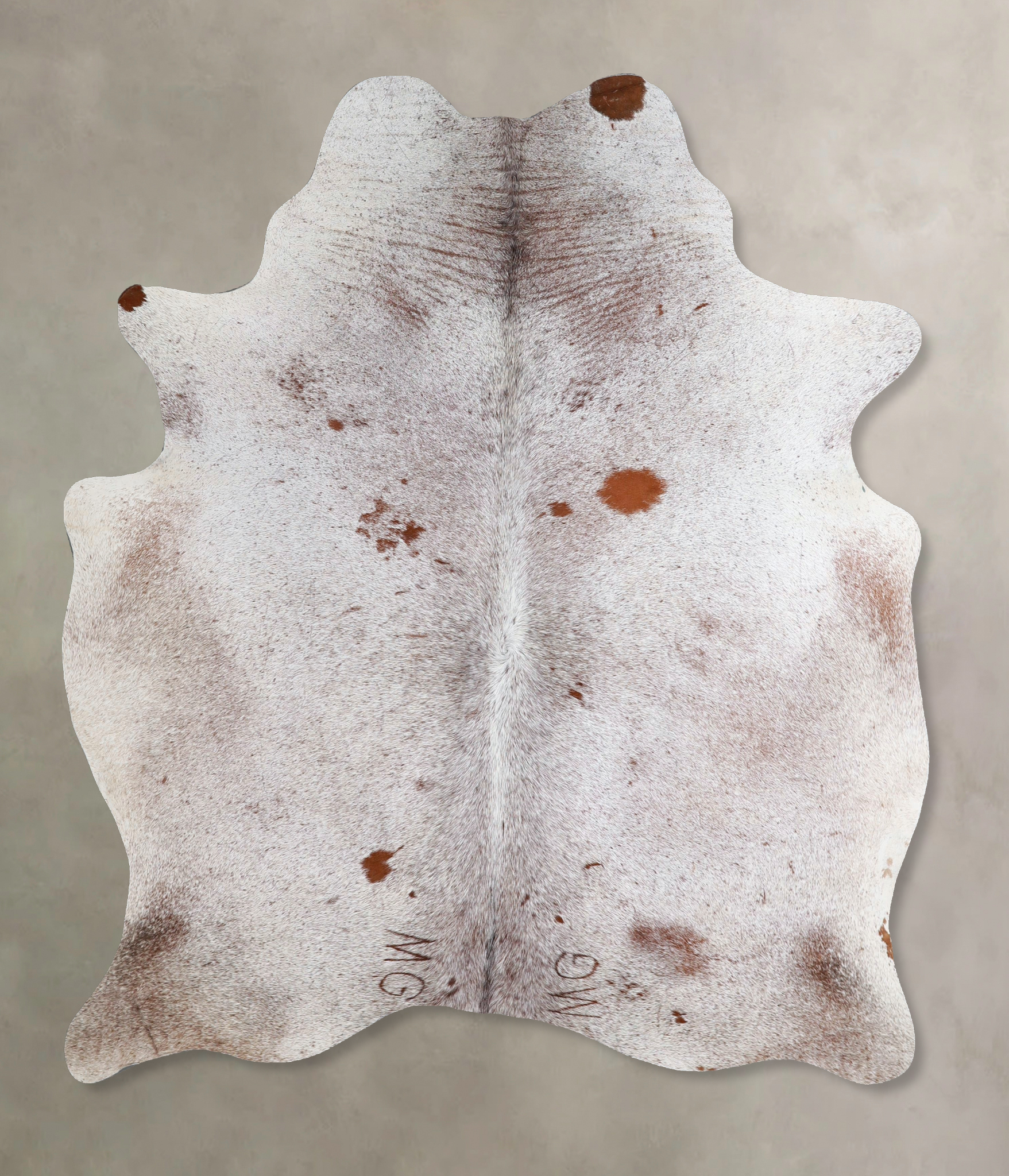 Salt and Pepper Brown Cowhide Rug #A44801