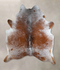 Salt and Pepper Brown X-Large Brazilian Cowhide Rug 6'9