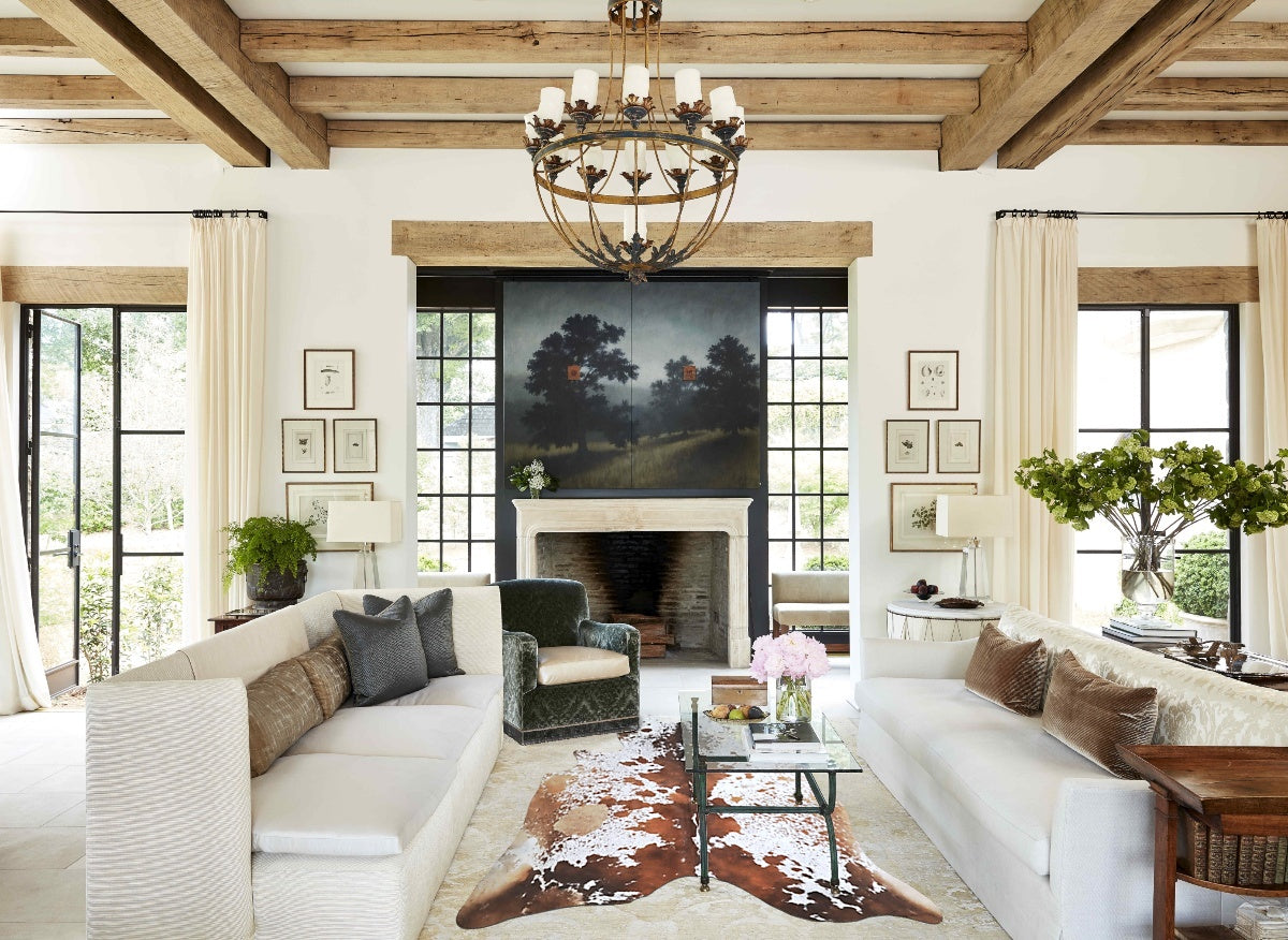 Salt and Pepper Brown Cowhide Rug #A44805