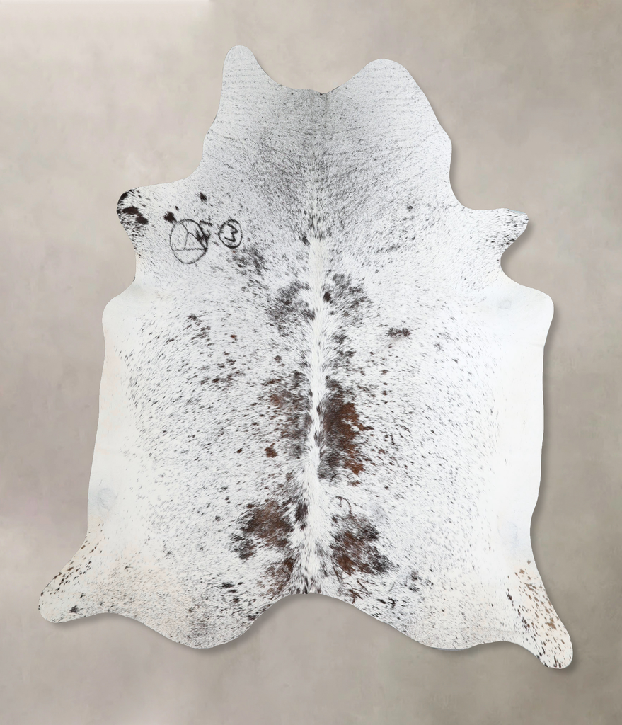 Salt and Pepper Black X-Large Brazilian Cowhide Rug 6'11"H x 6'3"W #A44806 by Hudson Hides
